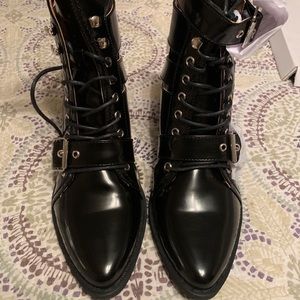 Faux leather boot